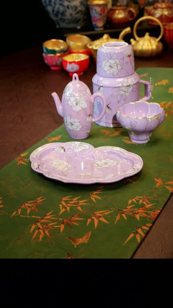 茶杯紫砂【宜景窑烟幕紫系列】壶承