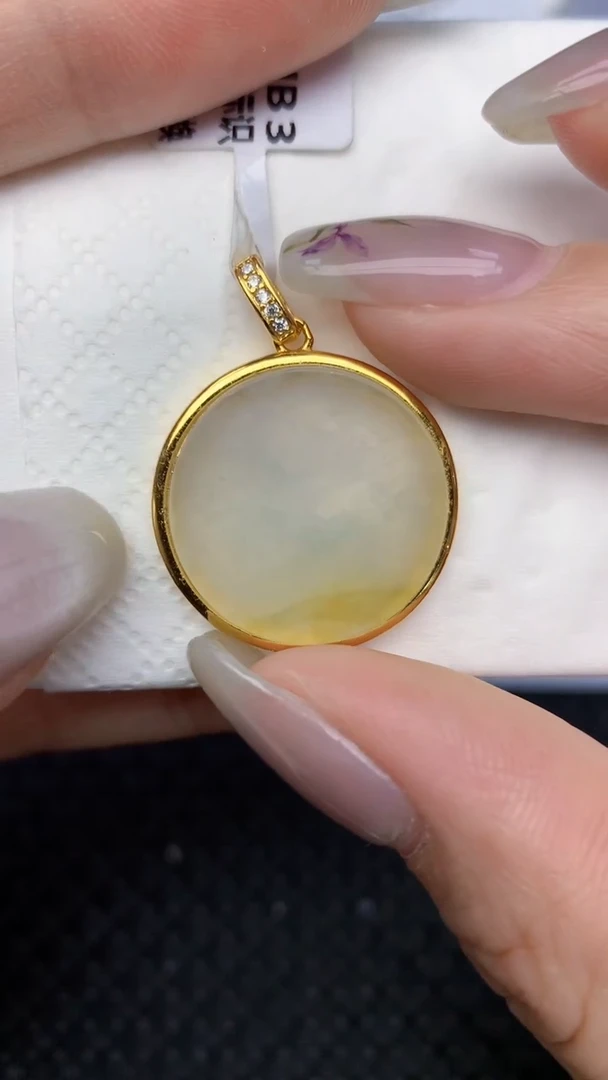 颈饰银S925镶嵌翡翠天然缅甸翡翠a货百元以上9元证书费自理