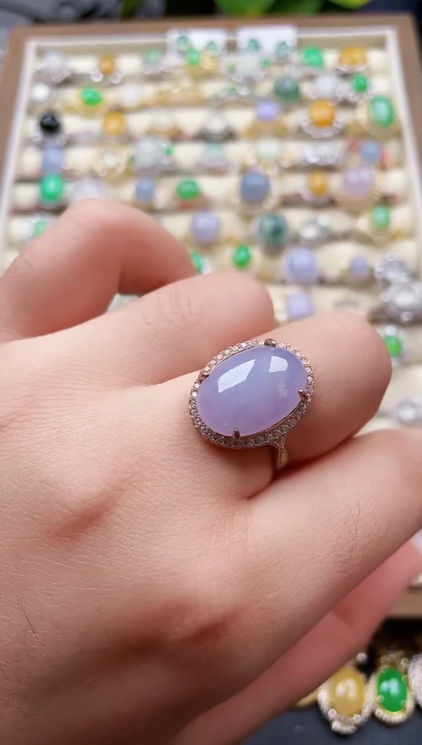 银S925镶嵌戒指翡翠39