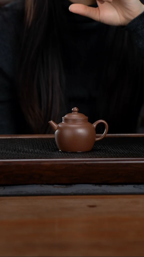 茶壶紫砂105cc黄龙山原矿百年紫泥宫灯5