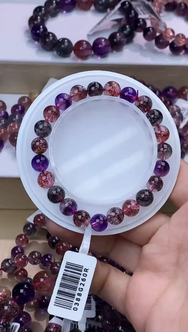 【闪购商品】水晶手链未镶嵌黑加仑超七