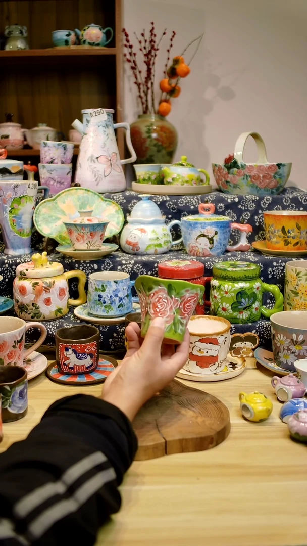 瓷片景德镇釉下彩手绘陶瓷