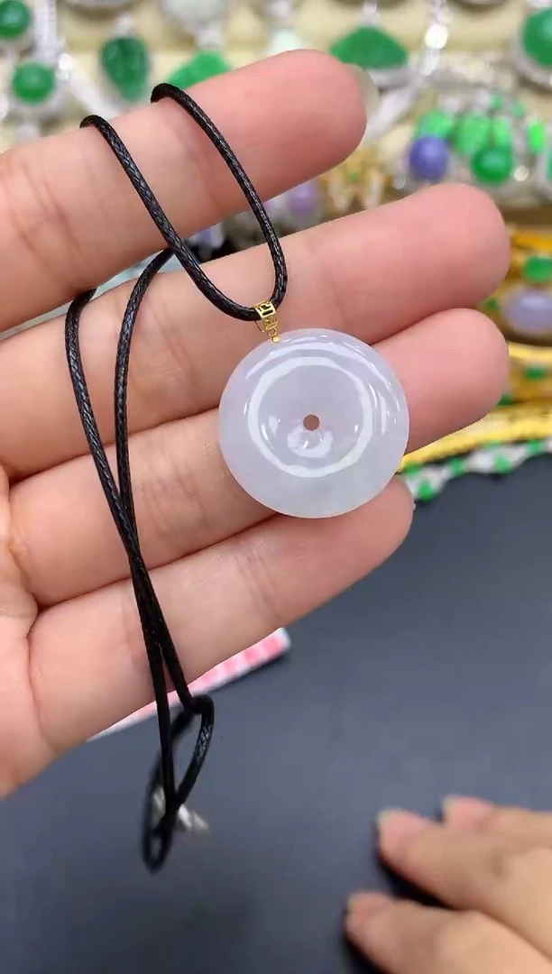 颈饰18K金镶嵌翡翠147-中国好珍宝