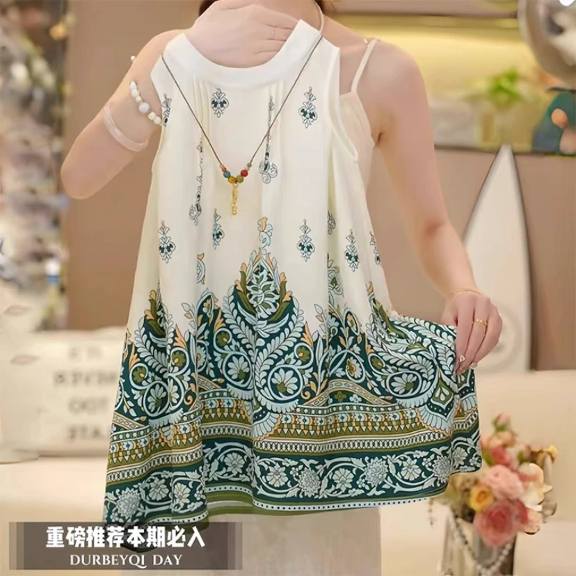 女童连衣裙夏装2025新款儿童洋气背心裙夏季女大童中国风公主裙子