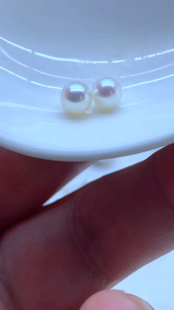 未镶嵌淡水珍珠耳饰5.5-6