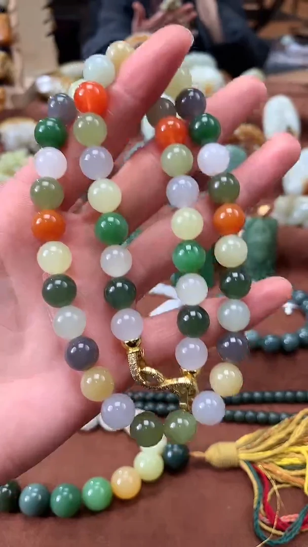 【闪购商品】和田玉手串未镶嵌和田玉多宝手串