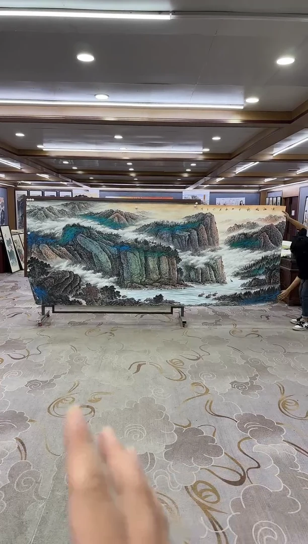 绘画Y-张伦玉-大丈二-山水画