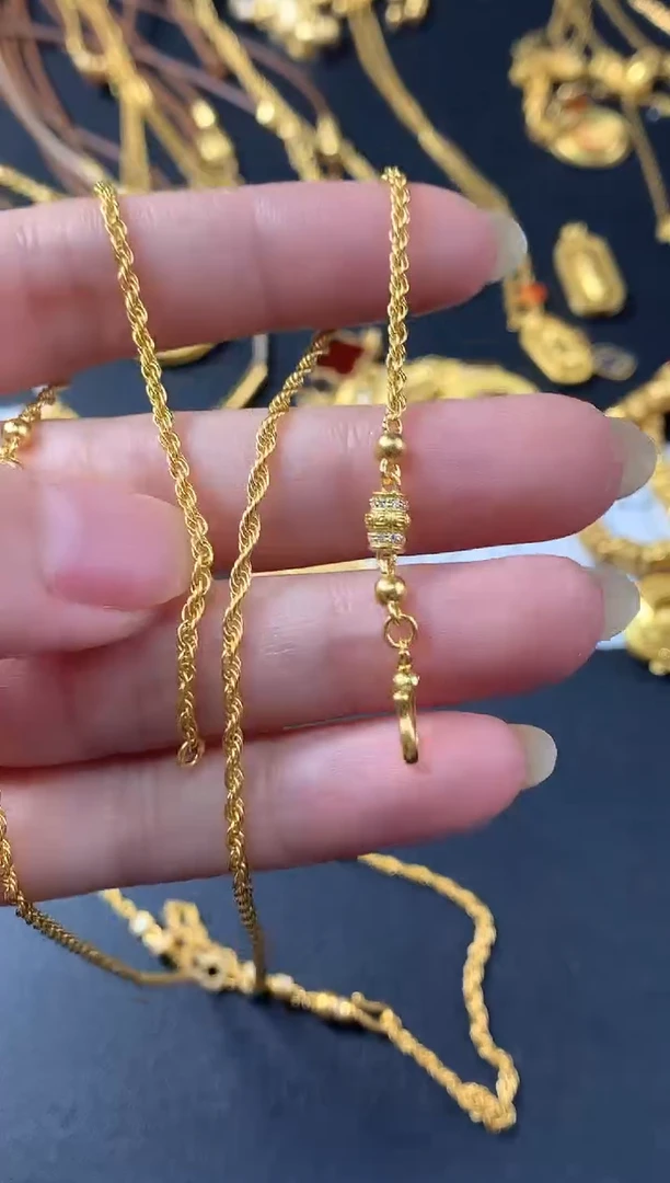 项链定制足金D323|11806