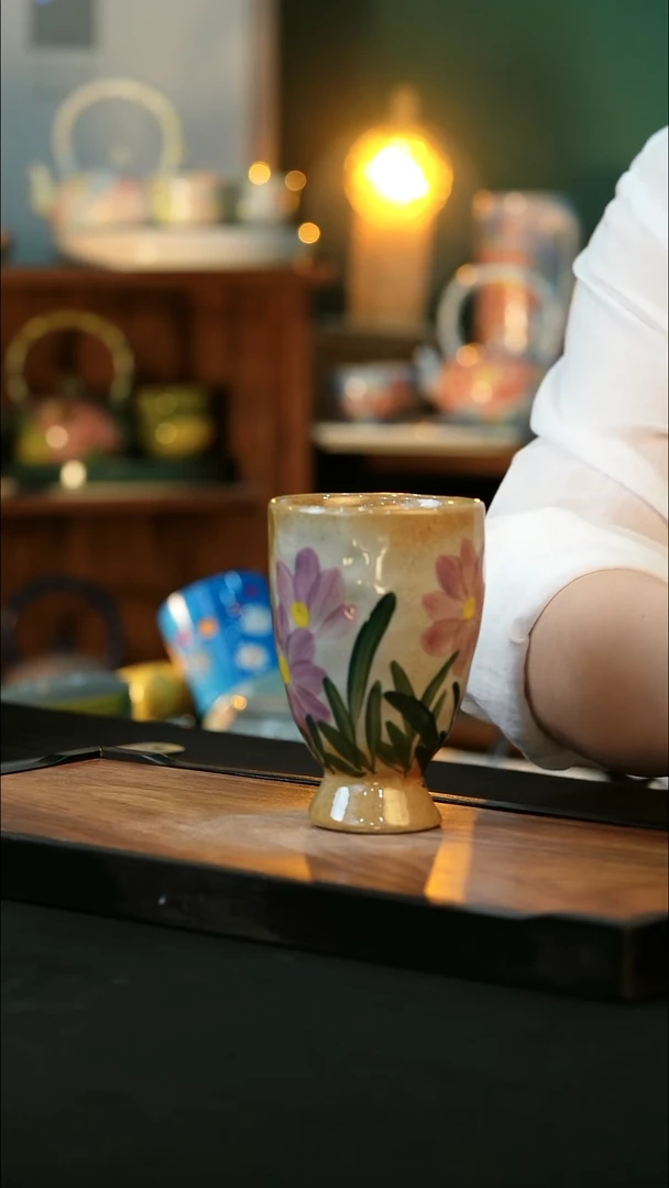 杯手绘心瓷陶瓷浮力