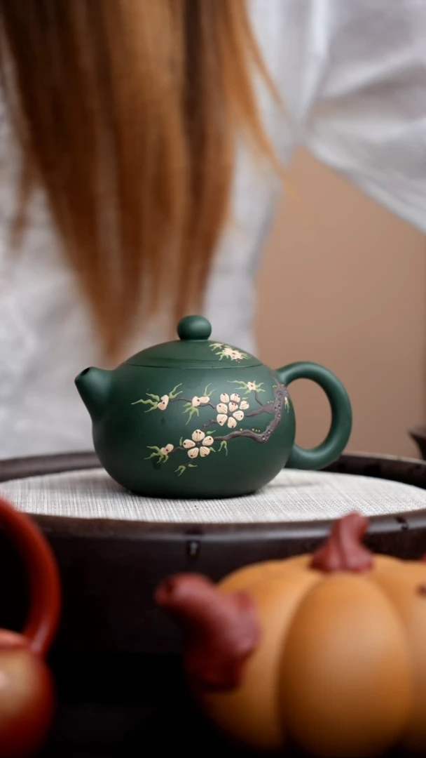 茶壶紫砂民国绿王炸西施005