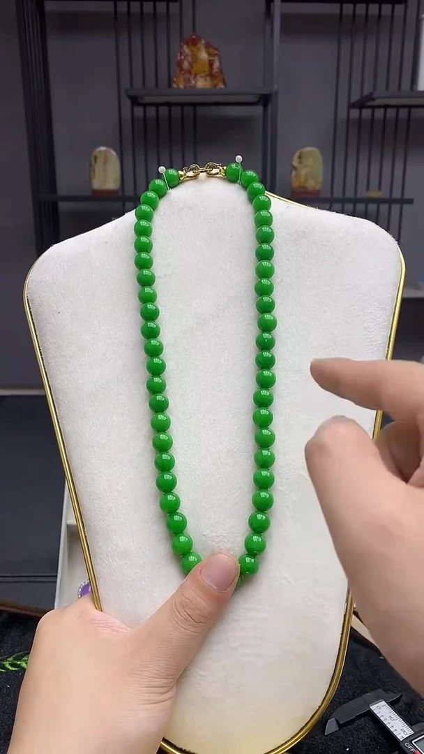 翡翠未镶嵌毛衣链【浠家定制】缅料高端10mm毛衣链