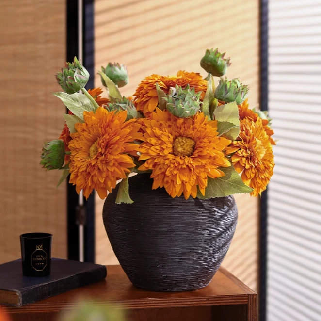 【向阳而生】假花永生花向日葵客厅摆设创意仿真花逼真假花仿真花