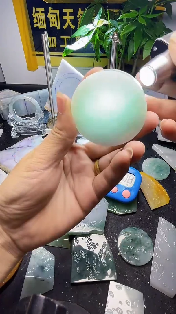 定制翡翠未镶嵌梦**蓝翡翠069