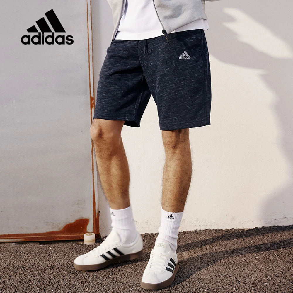 adidas/阿迪达斯男裤夏季新款毛圈短裤运动休闲半截裤五分裤男生