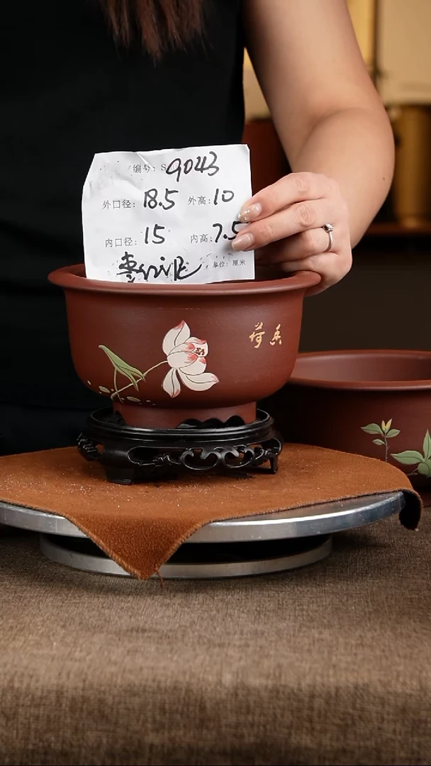 紫砂花盆花卉工艺9043+s