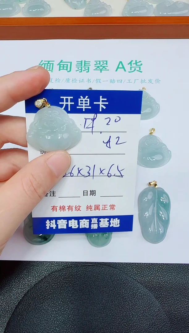 翡翠未镶嵌吊坠(赠链)20
