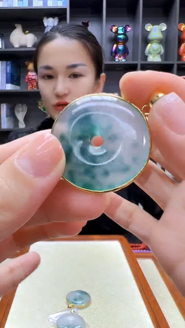 翡翠14K金镶嵌颈饰丹丹diy劲饰