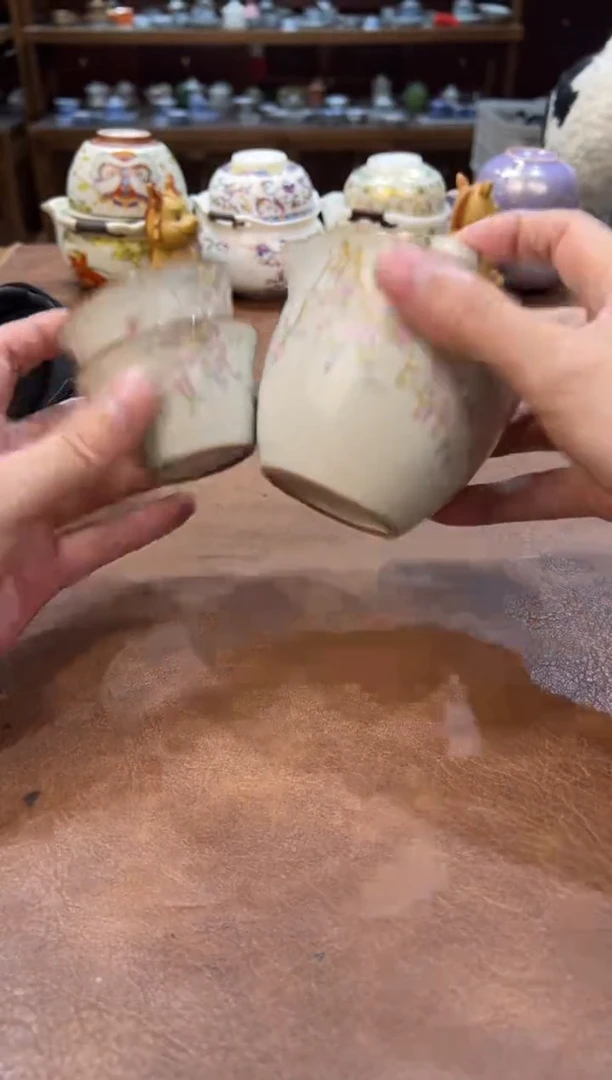 真的很便宜会开片的旅行茶具