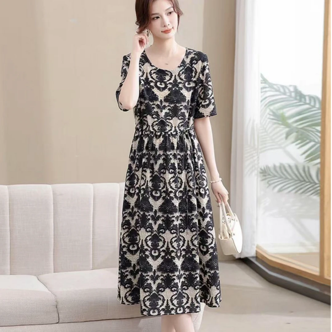 36黑塔夏季新款洋气显瘦气质时尚百搭女装连衣裙轻奢