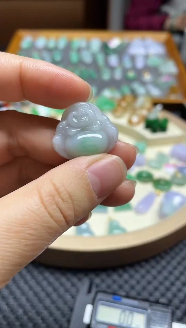 【闪购商品】翡翠颈饰18K金镶嵌佛公