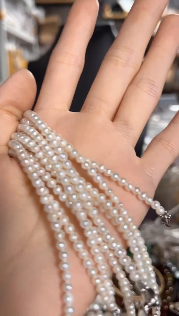 未镶嵌淡水珍珠珠宝奇石QT手链一条