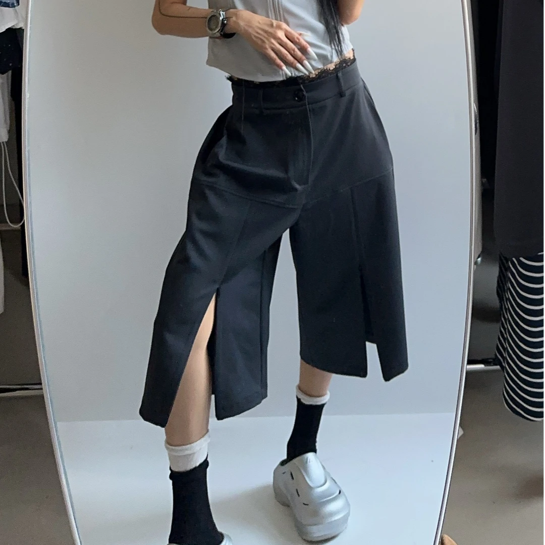 VIVISPLENDID20807#原创重工拉链花边MIU系七分西裤