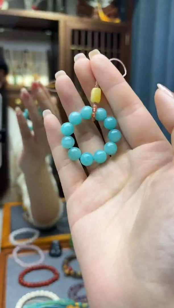 未镶嵌挂件天河石天河石手机链挂件DN