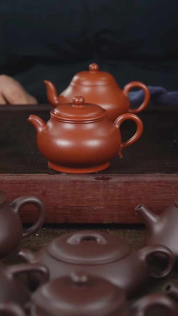 【闪购商品】紫砂茶壶180cc全手朱泥潘壶