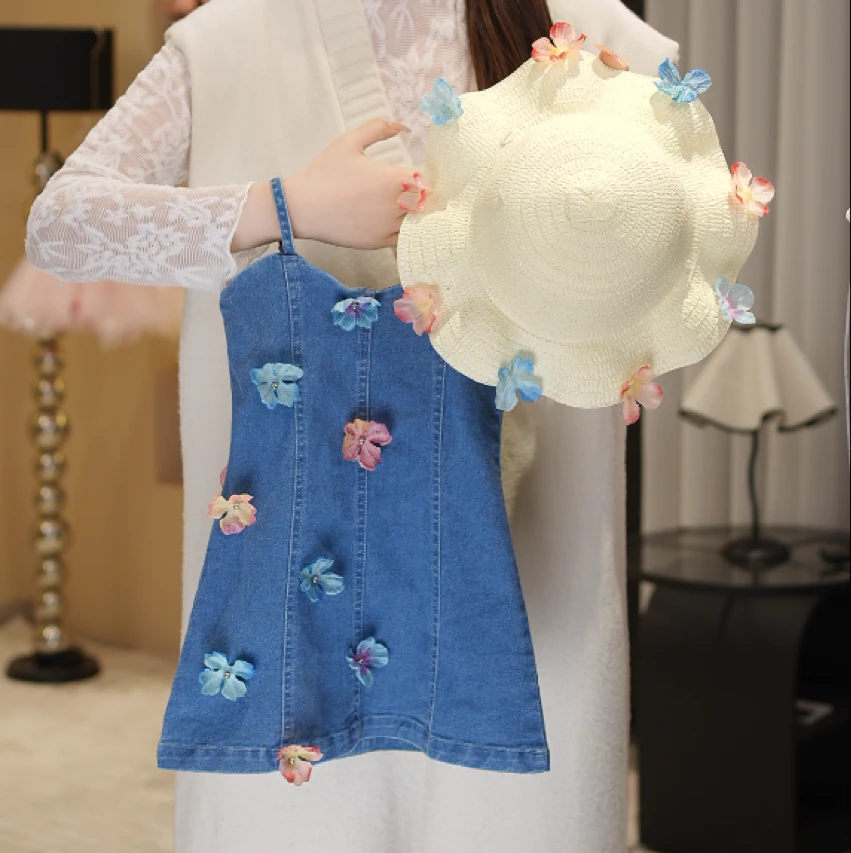 【4】夏季新款时尚花瓣牛仔裙