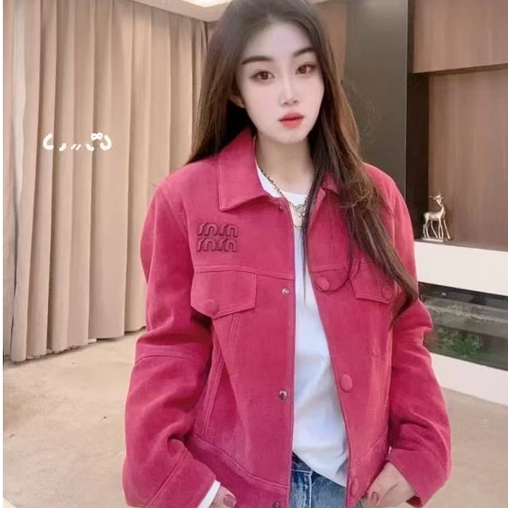 【大漂亮】 反绒气质绵羊皮外套上班通勤风春季穿搭时尚新品