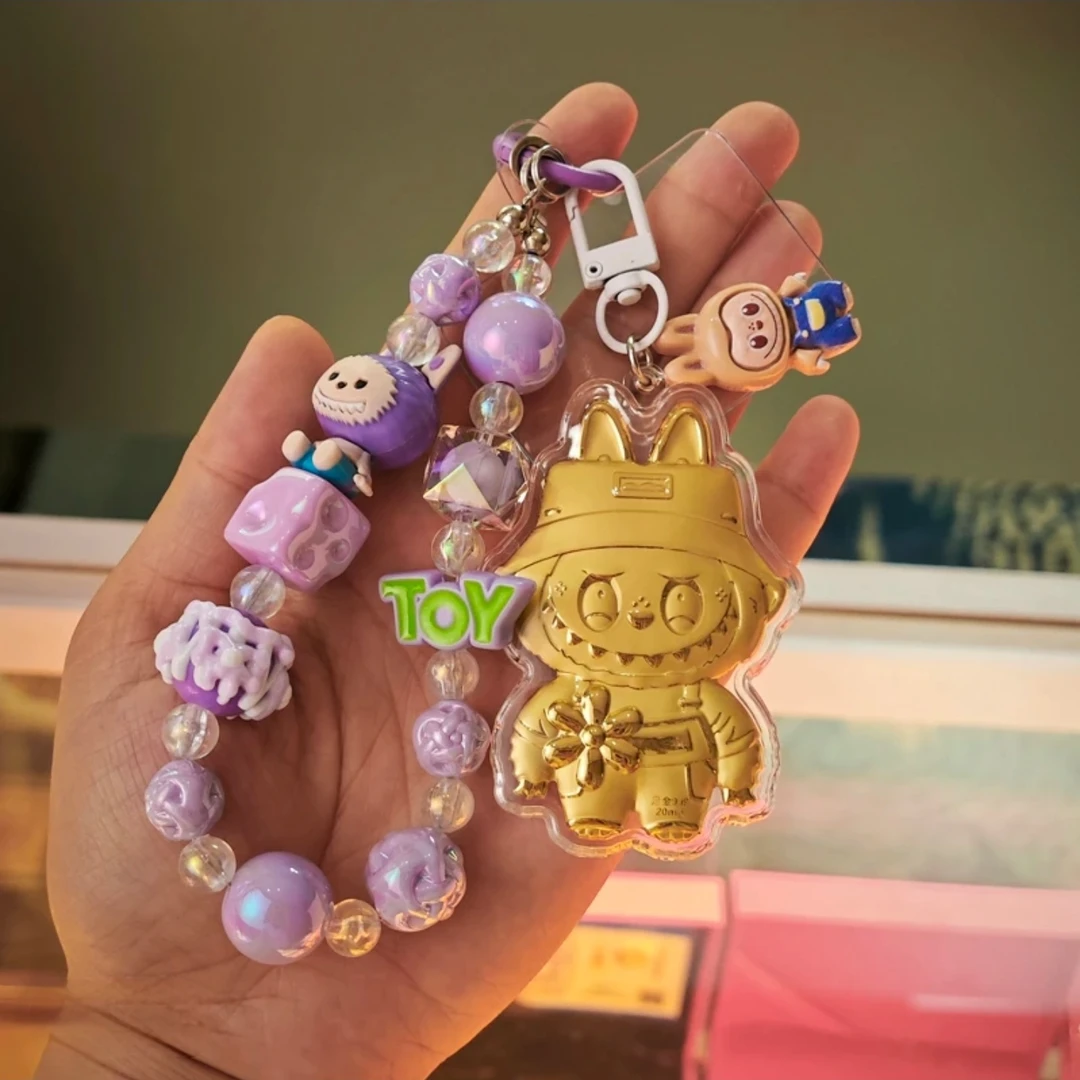 含金工艺品布布挂件lbubu手机包挂钥匙链带绳子送女友百搭