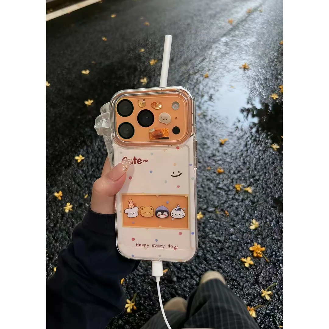 可爱动物适用苹果17pro/16手机壳华为OPPO/VIVO/IQOO小米17防摔壳