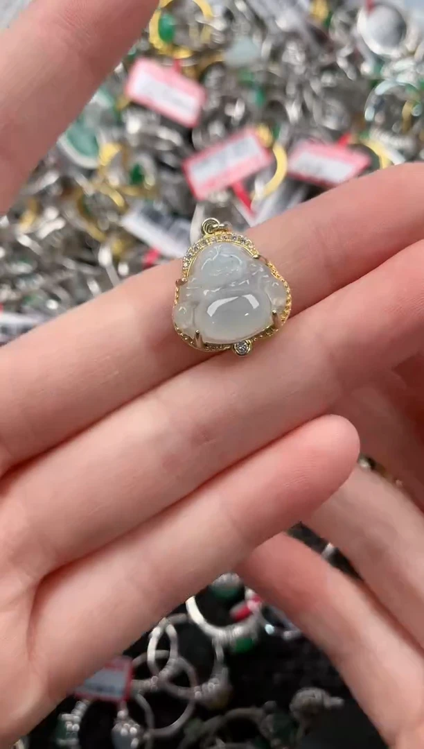 银S925镶嵌戒指翡翠333               2