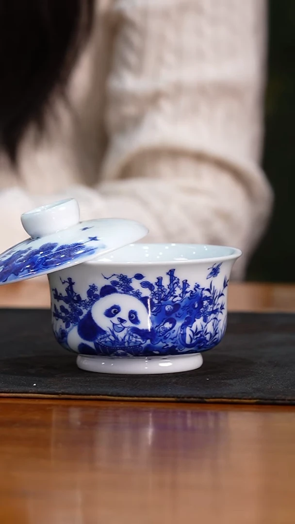 瓷瓷姑娘铭墨朗谷熊猫杯