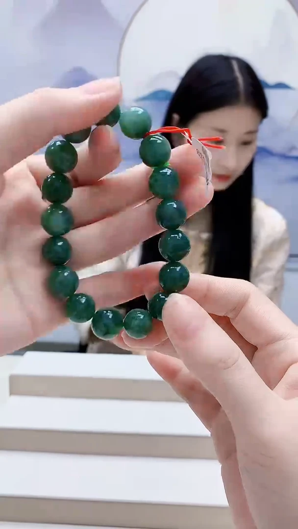 未镶嵌定制翡翠4812ry-毛货手串196