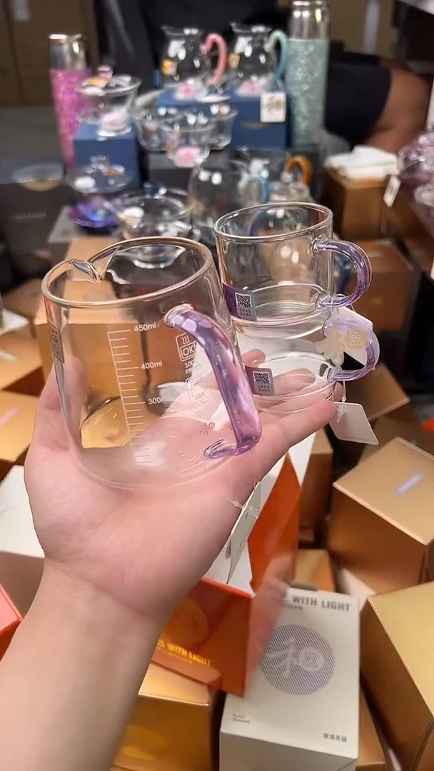 @@禾器晶彩承轩茶海浅紫色+逸杯紫2只