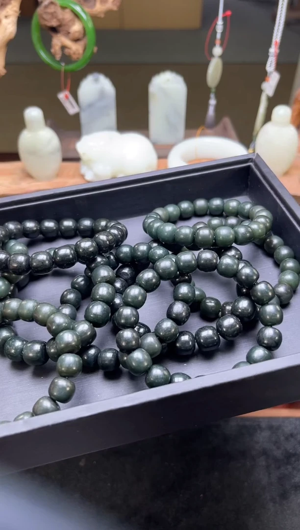 【闪购商品】和田玉手串未镶嵌卡10-11+青海青玉 老型 多样性发一