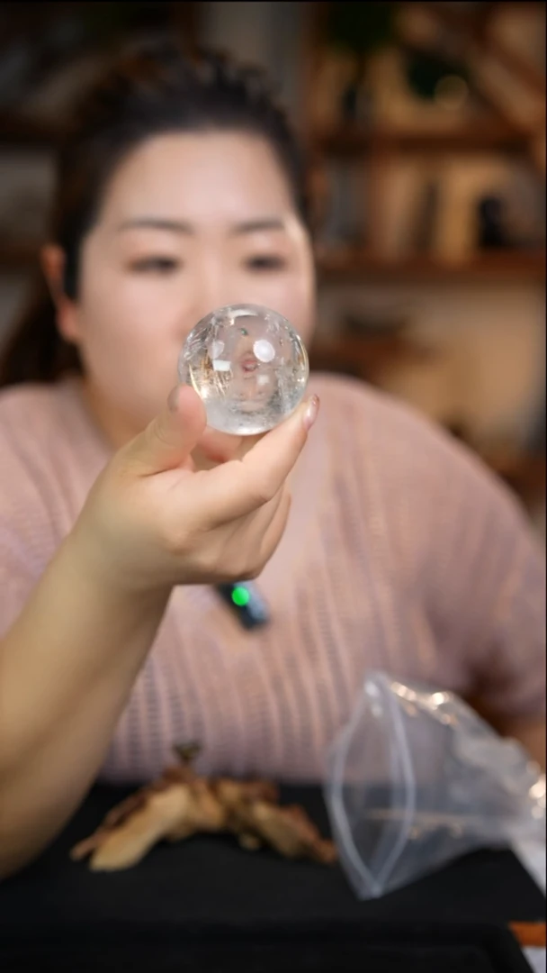 未镶嵌珠宝半成品水晶白水晶球D286