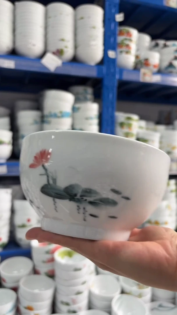 瓷片景德镇高温釉中彩-中罗汉碗开播福利