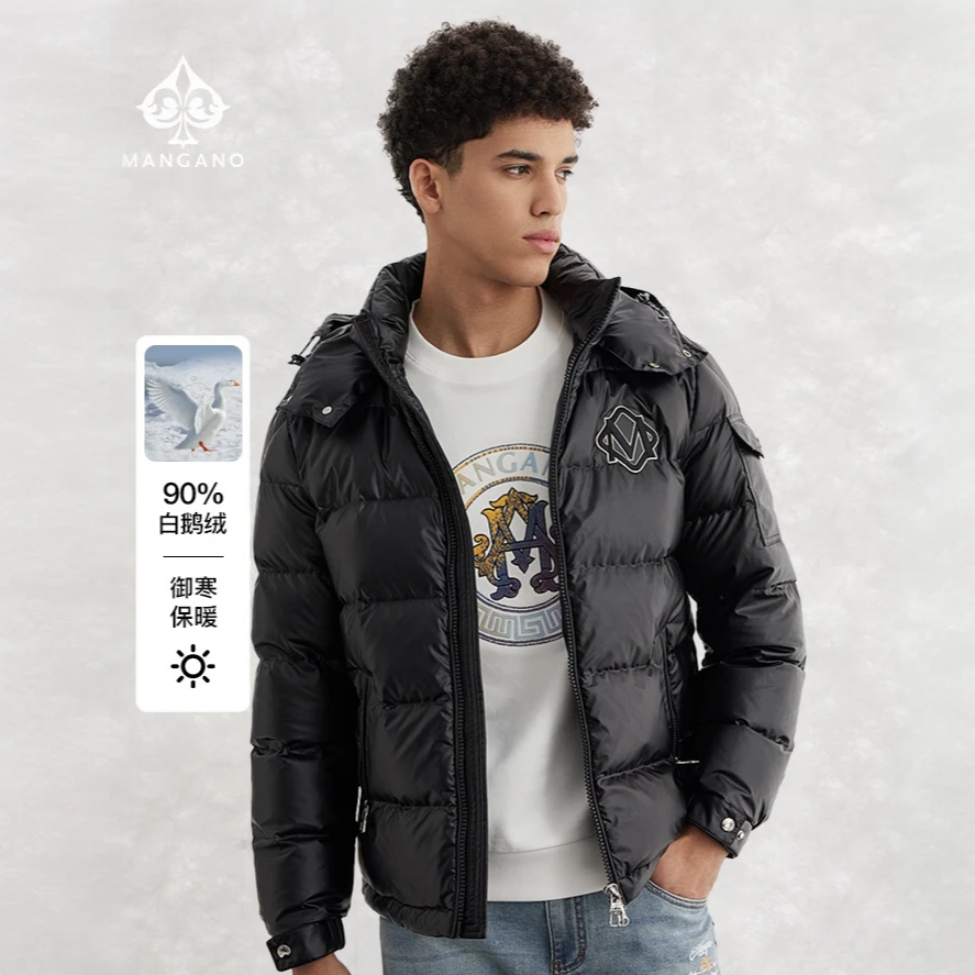 【90白鹅绒】曼加龙冬季新款时尚保暖男士羽绒服休闲短外套|7233335