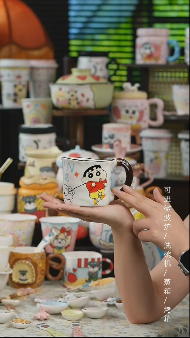 杯子景德镇高温釉下彩纯手绘创意瓷
