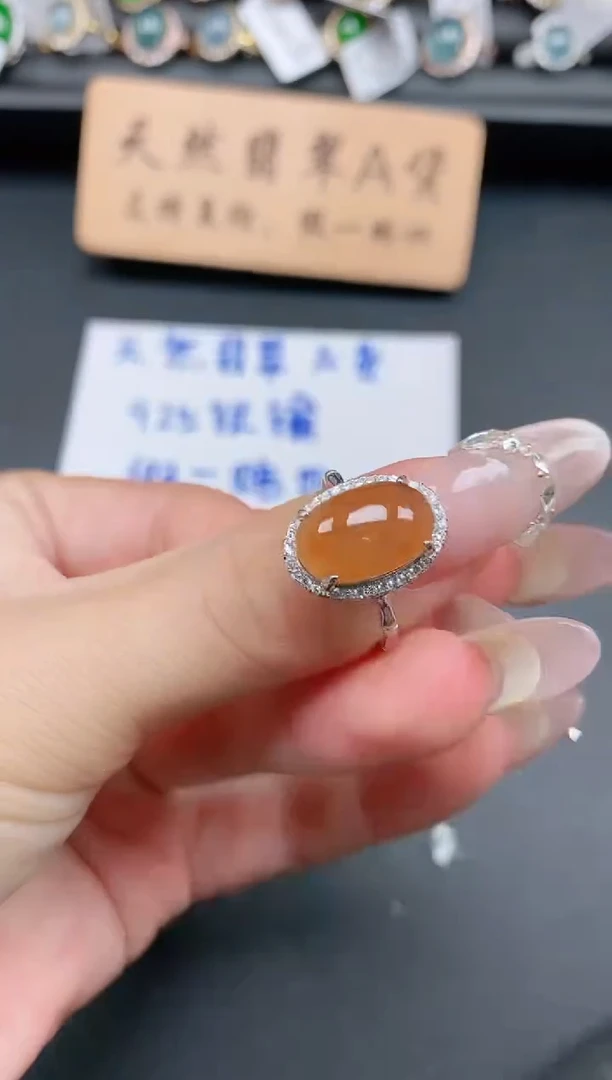 银S925镶嵌戒指翡翠11111