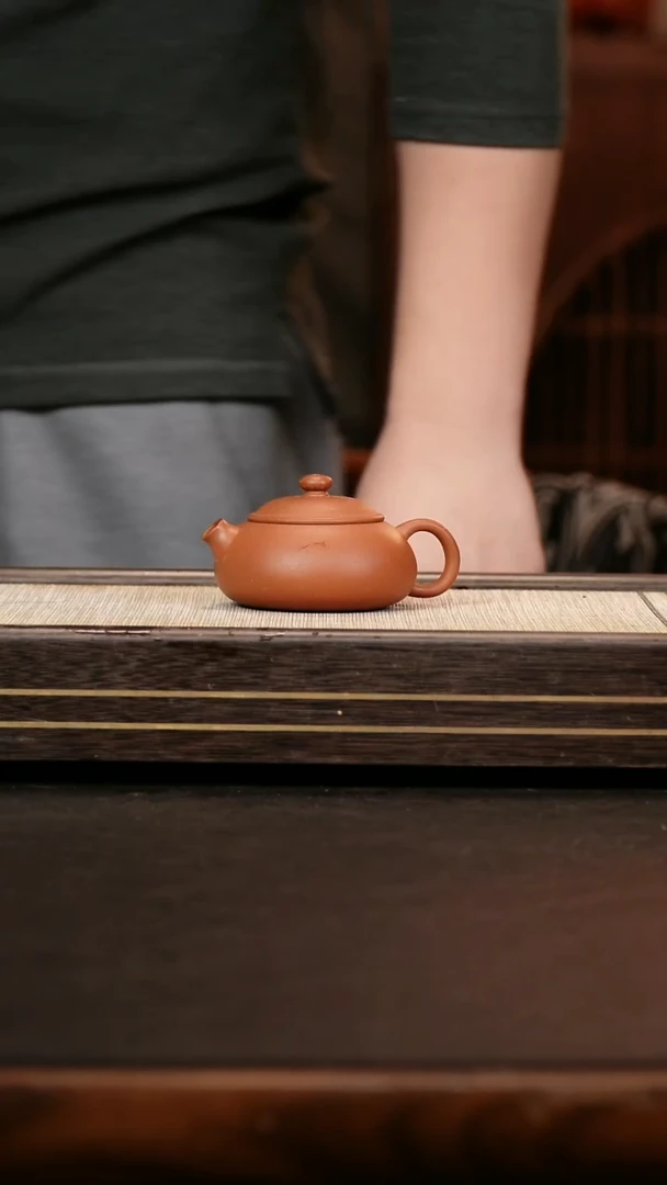 茶壶紫砂原矿紫泥 扁巨轮