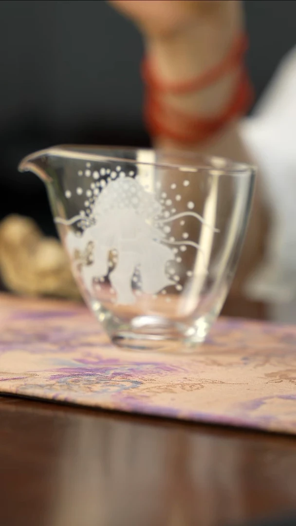 纯手工手绘高硼硅公道杯