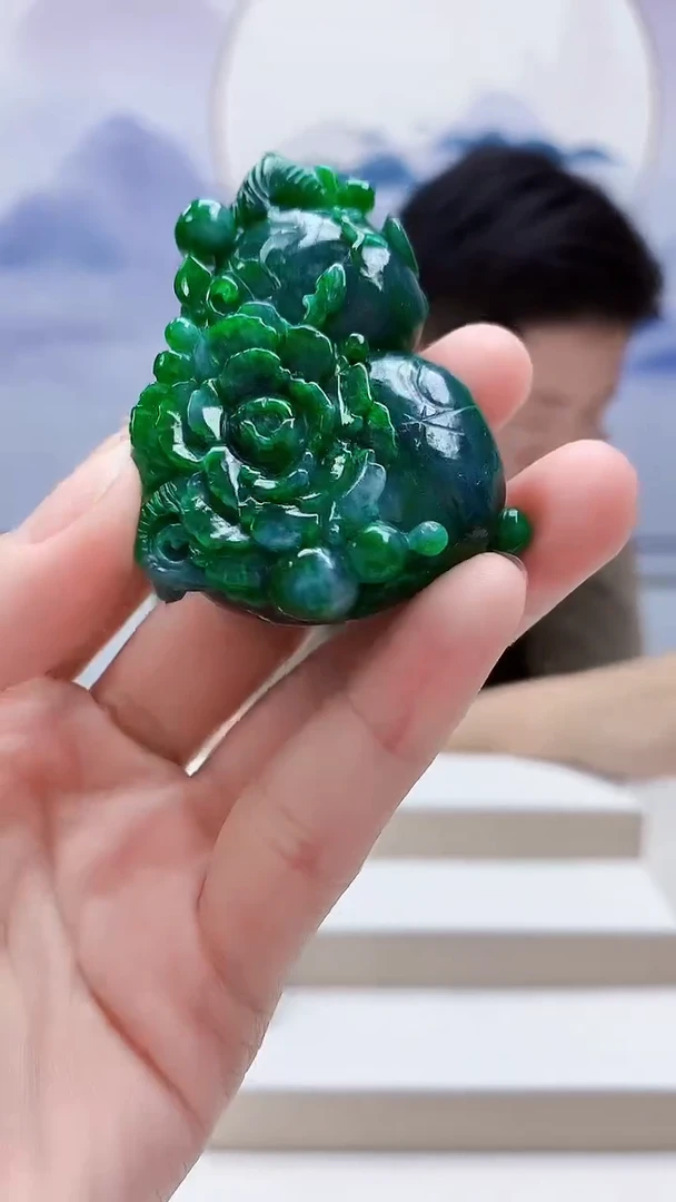 未镶嵌定制翡翠4917lr-毛货挂件48