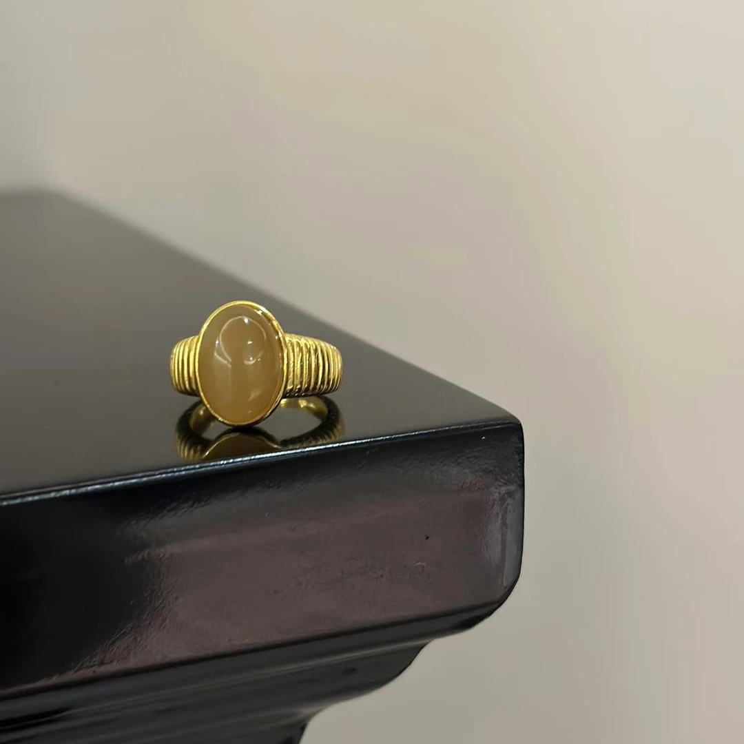 月球来信蜂蜜水蛋面原创设计款戒指多样性发货