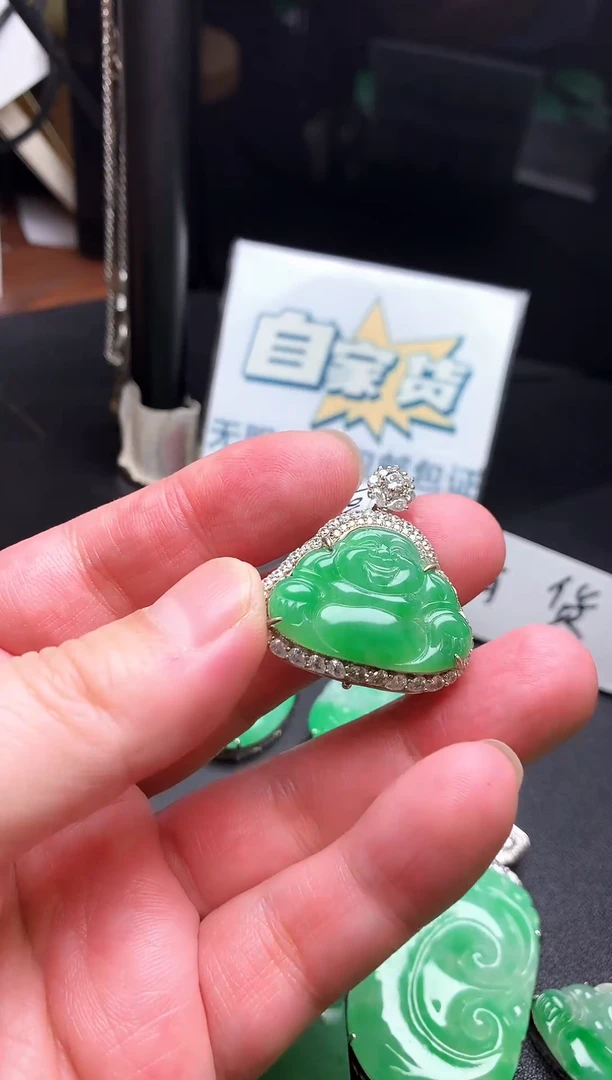 颈饰银S925镶嵌翡翠翡翠