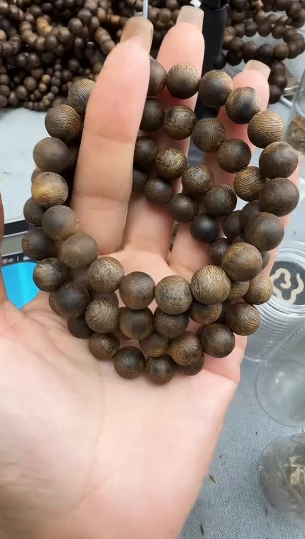 沉香手串1010张勺子圆珠单圈多样性发一