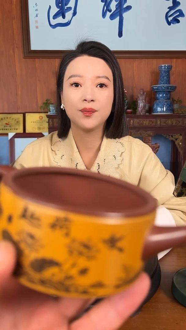 摆件陶景德镇精美陶瓷壶