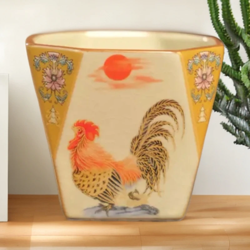 汝窑中式复古缠枝莲八方杯家用主人杯陶瓷品茗杯功夫茶具茶道配件